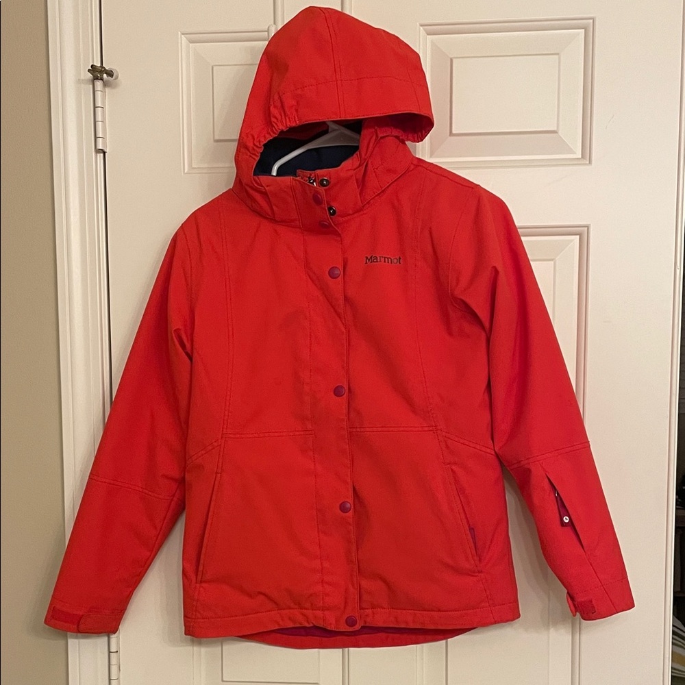 Marmot red ski winter jacket size Large
